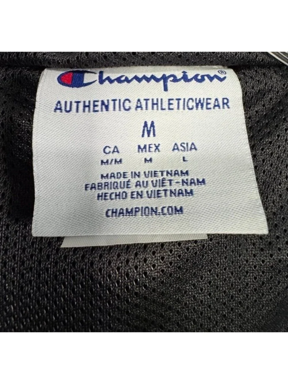 Champion Jacket Lightweight Colorblock Gray/Black Full Zip Hooded Men's Medium M